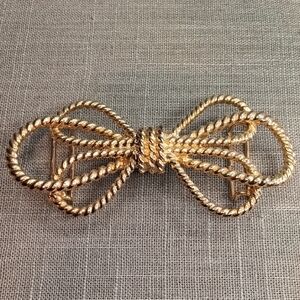 Mimi Di N Gold Bow Two Piece Belt Buckle